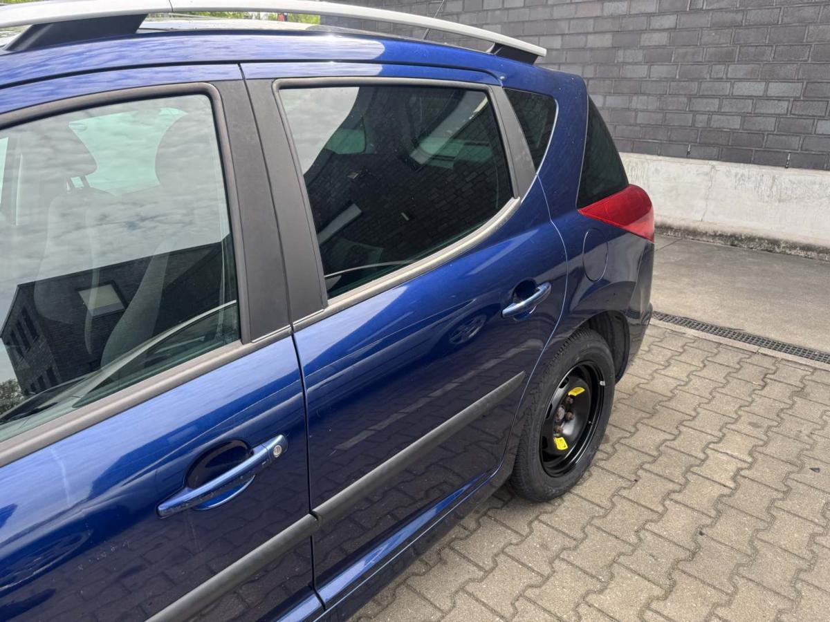 Peugeot 207SW original T&uuml;r hinten links KPL Montebello blau Kombi Rohbau Bj.2009